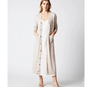 NWT Billy Reid  Linen Long Cardigan Sweater
